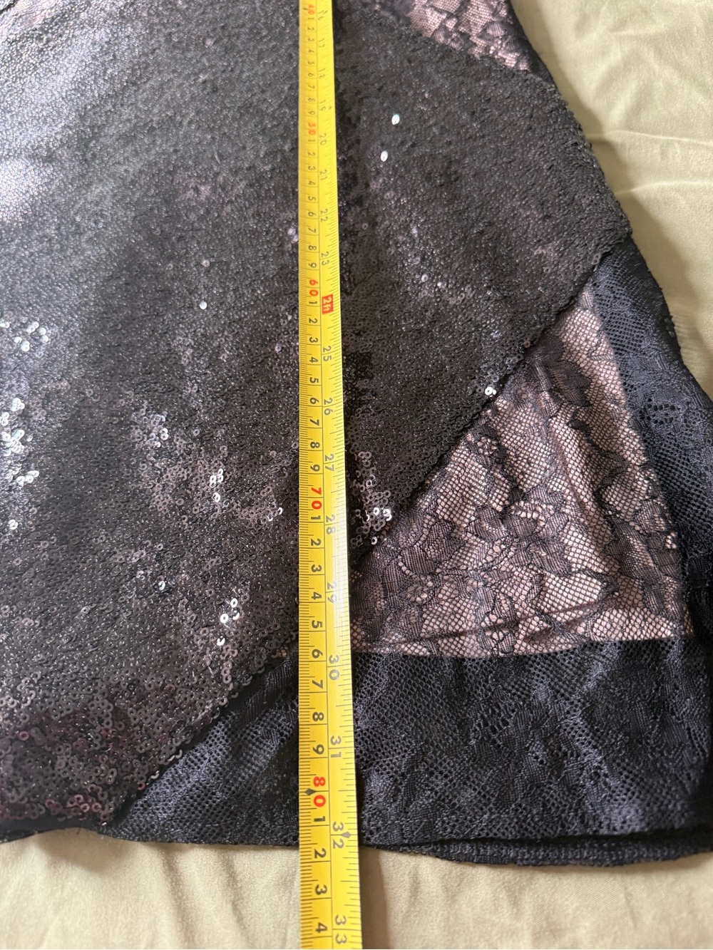 Express Sequin Mini Dress Size Medium M Black Y2K Shirt Western Rodeo Festival - Picture 7 of 7
